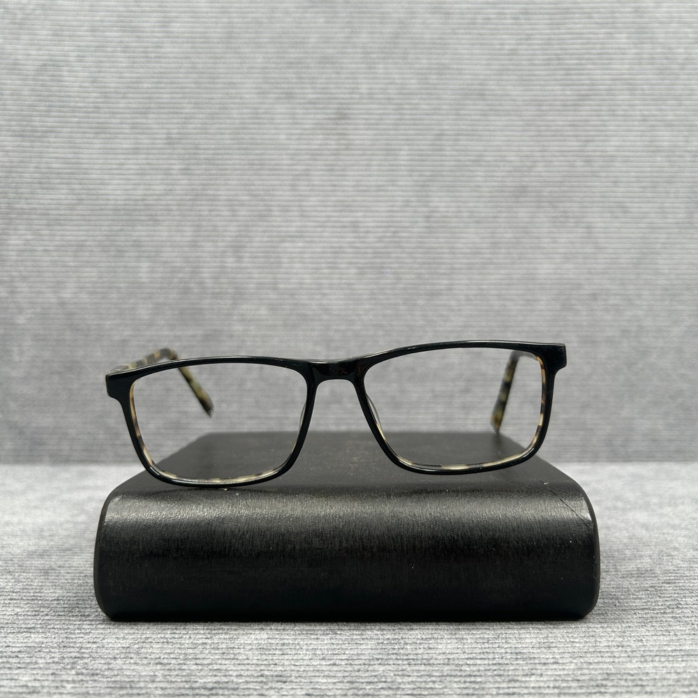 John Varvatos Classic V404 Y2k Eyeglasses Black Tortoise Rectangular 56-16-145